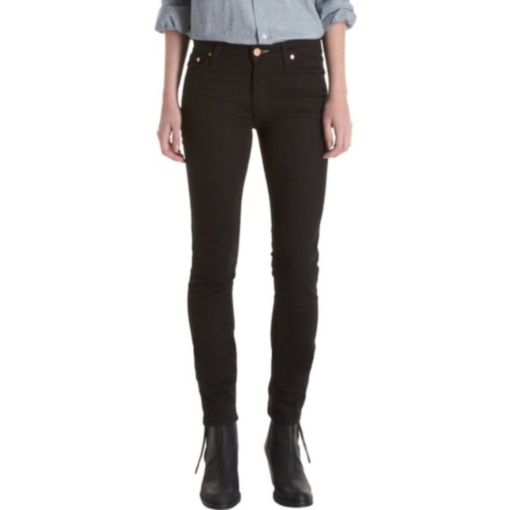 Acne Studios Women's Flex/Wet Black Skinny Denim Jeans 25